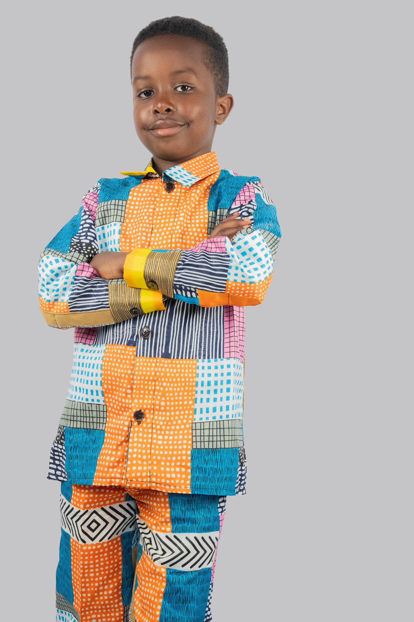 Nala 2 Piece Patchwork Print Trousers and Shirt