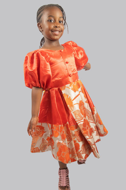Eliana Orange Ball Gown