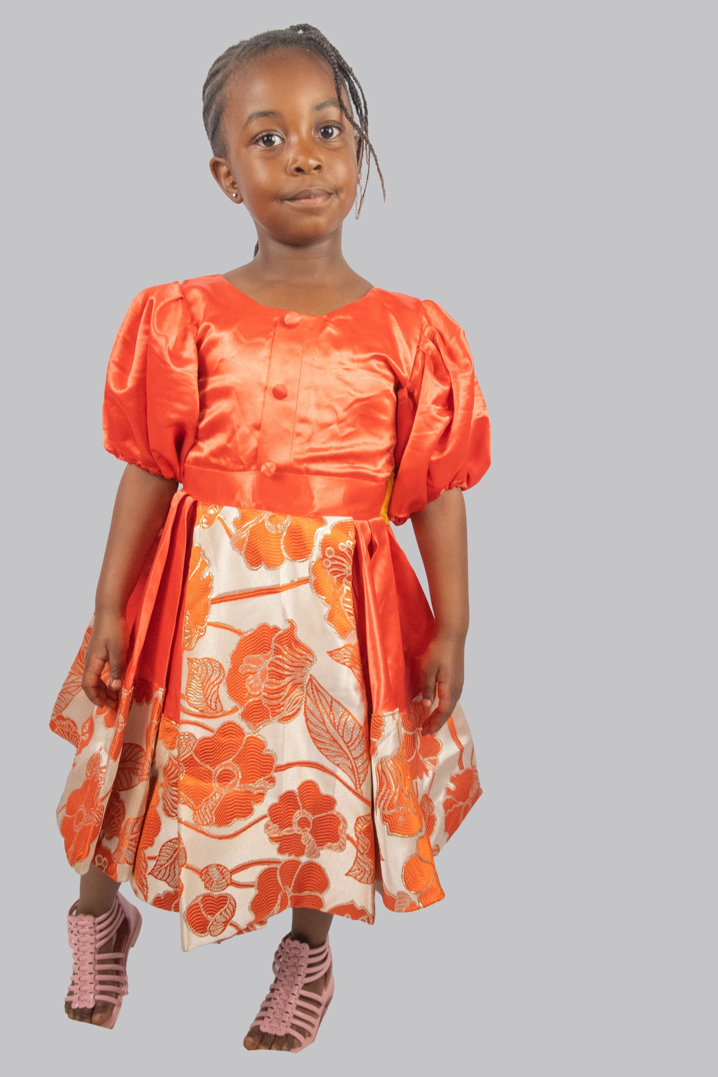 Eliana Orange Ball Gown