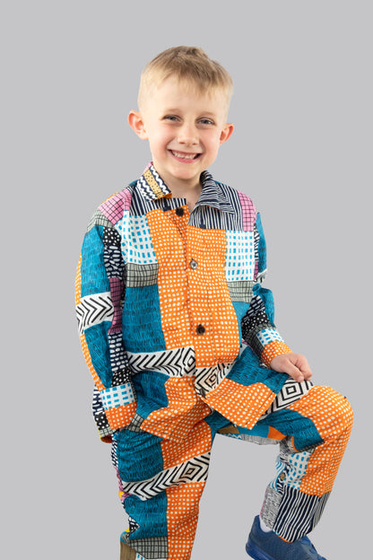 Nala 2 Piece Patchwork Print Trousers and Shirt