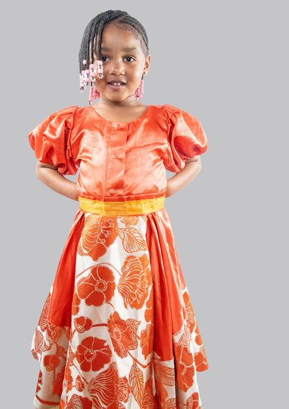 Eliana Orange Ball Gown