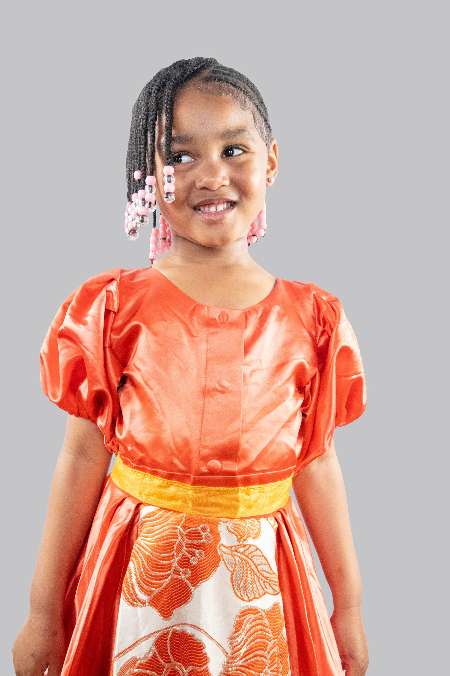 Eliana Orange Ball Gown