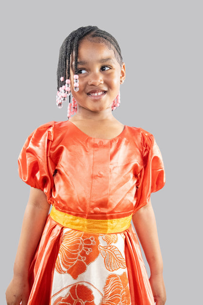 Eliana Orange Ball Gown