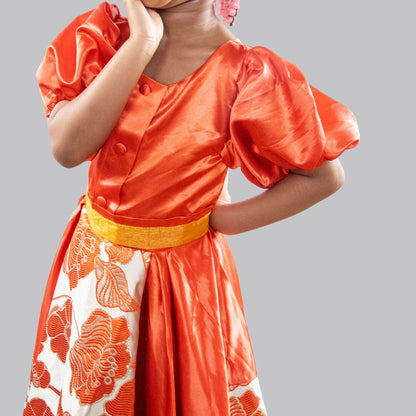 Eliana Orange Ball Gown