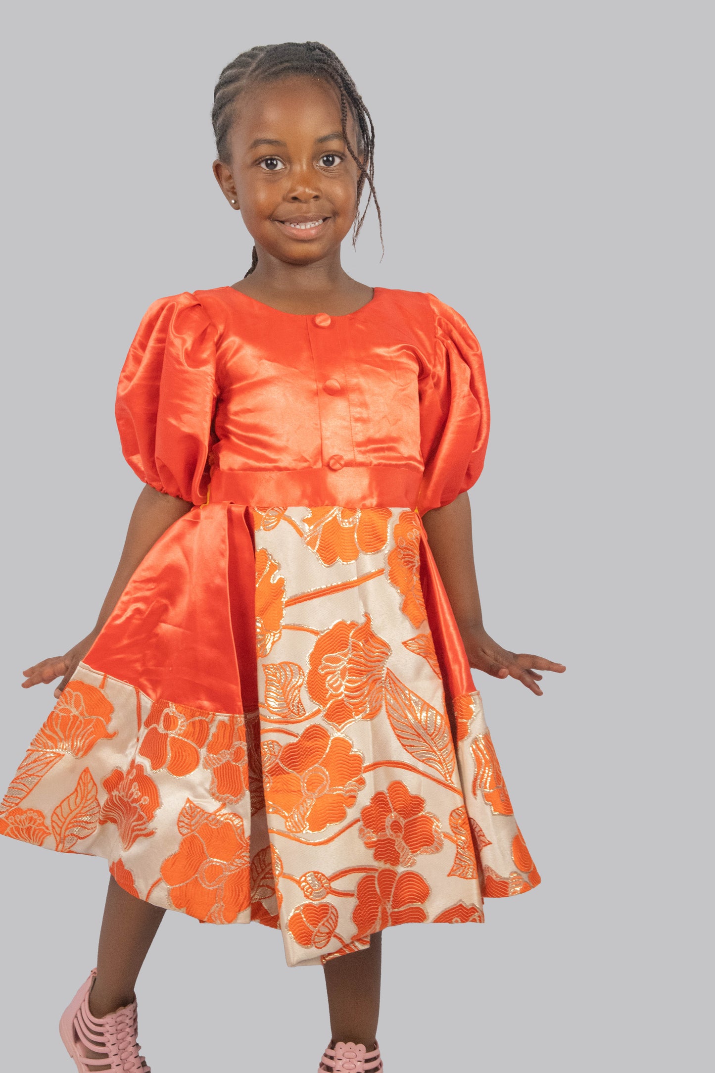 Eliana Orange Ball Gown