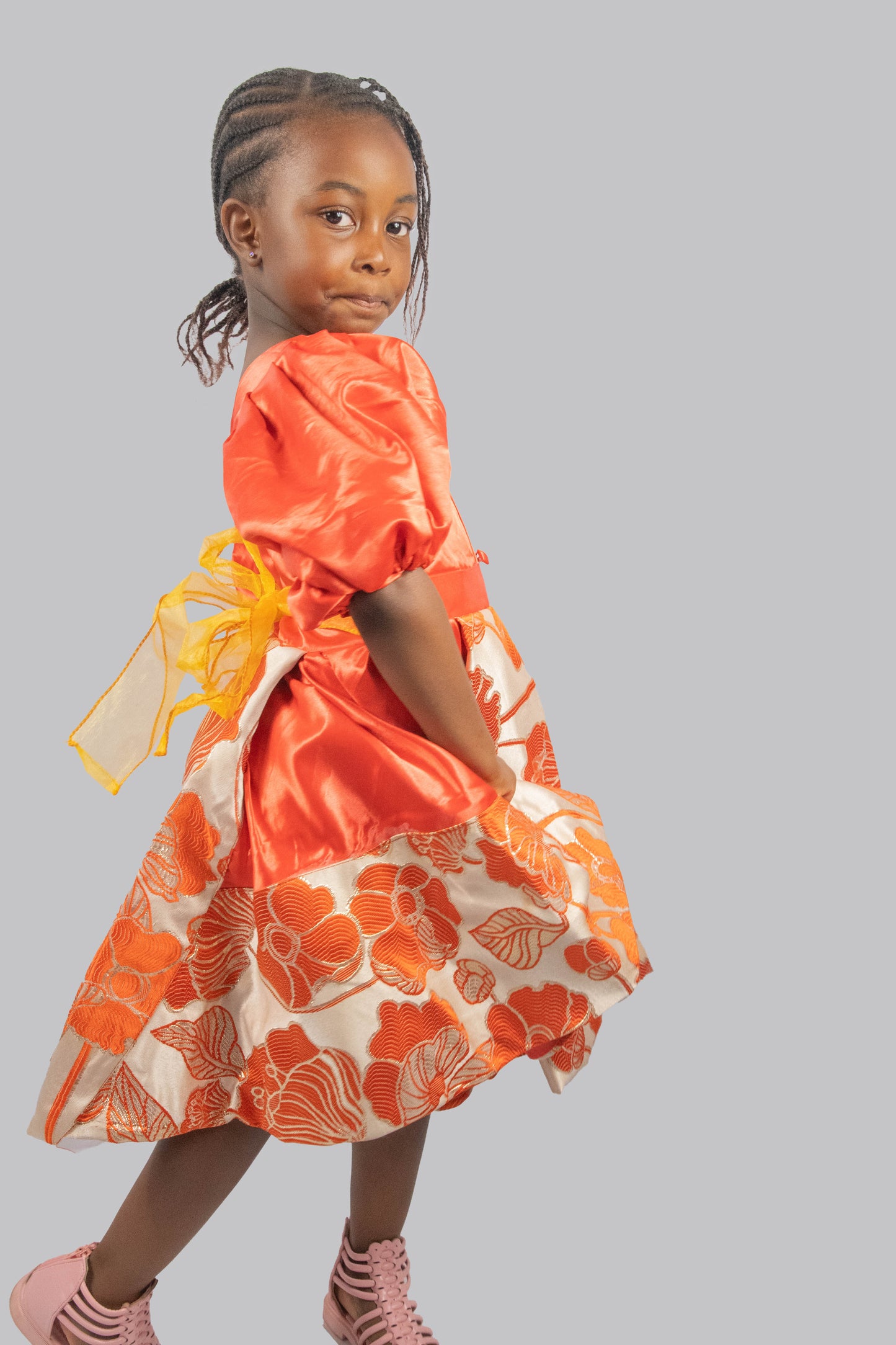 Eliana Orange Ball Gown