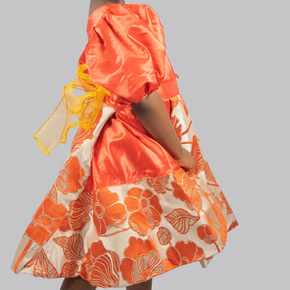 Eliana Orange Ball Gown