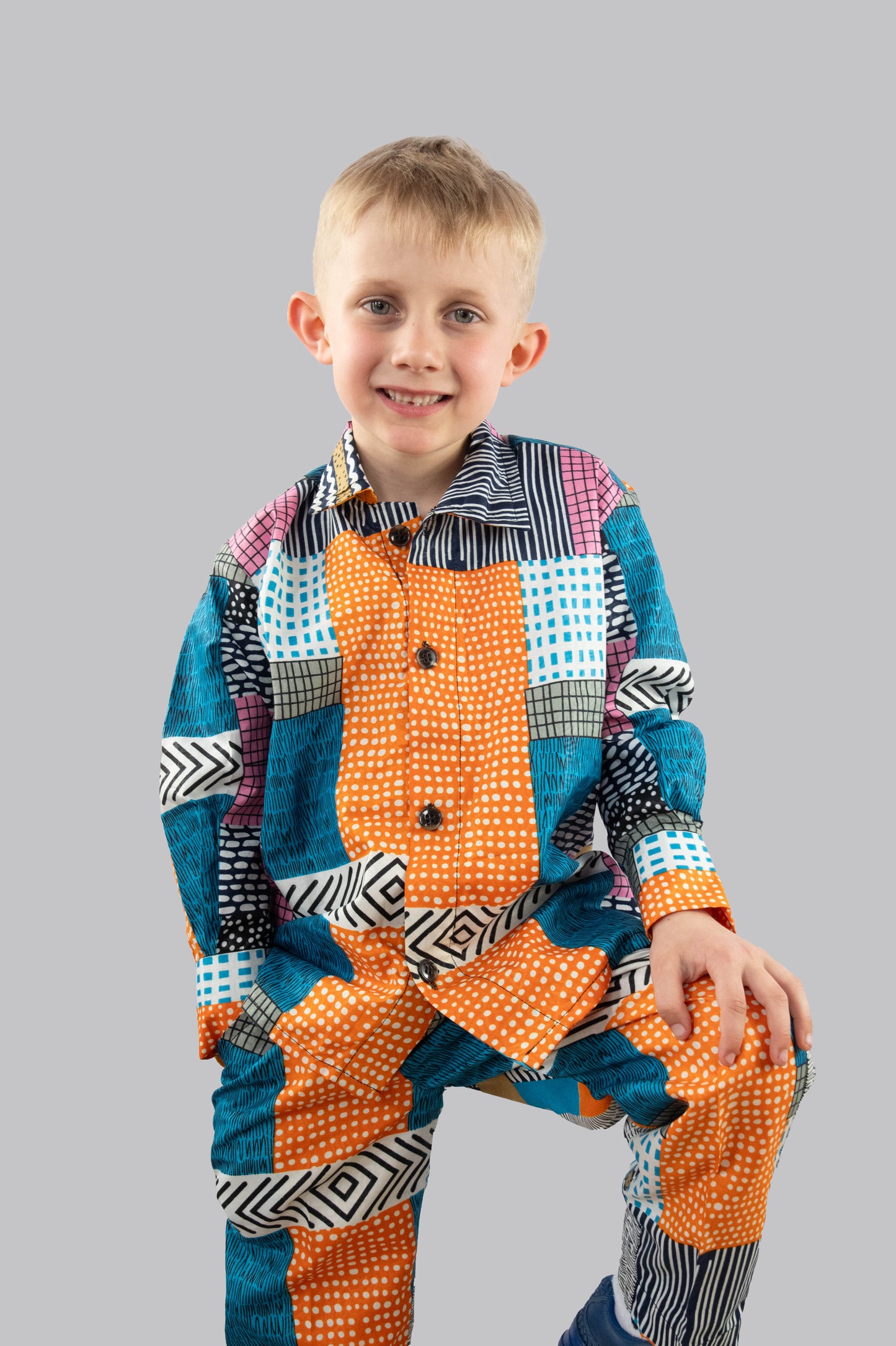 Nala 2 Piece Patchwork Print Trousers and Shirt