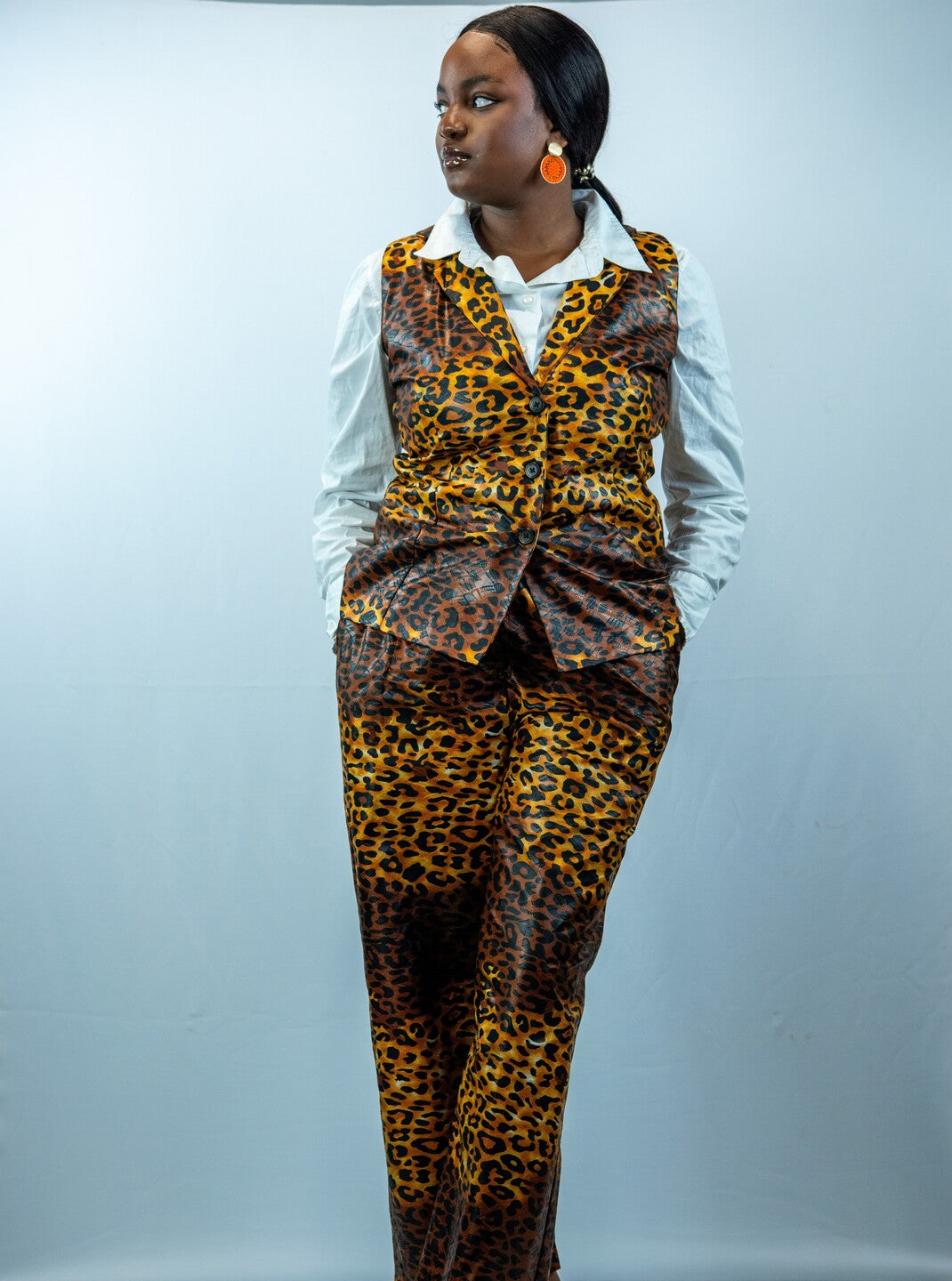 Abasi Waist Coat and Wide Leg Trousers
