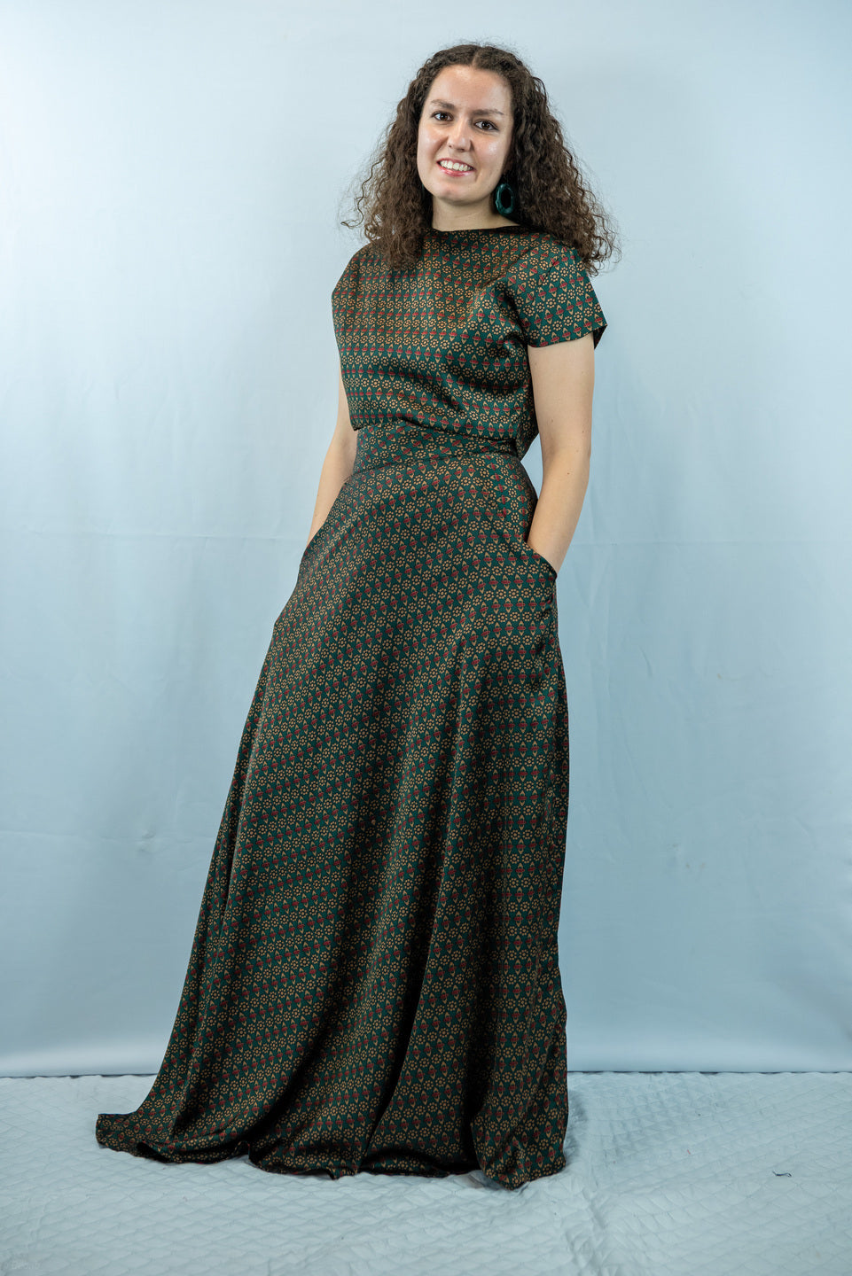 Amara-B Maxi Skirt and Crop Top.