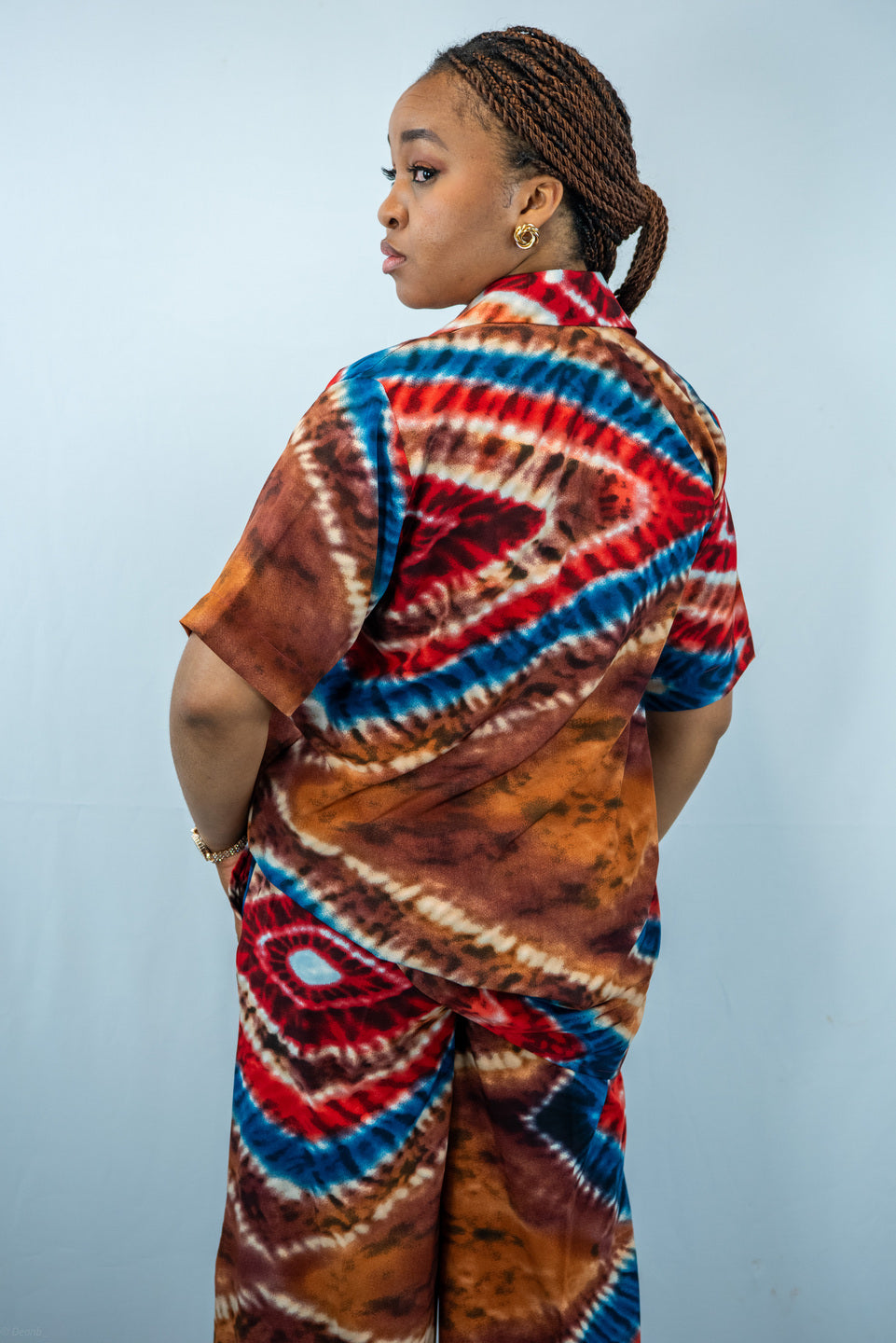 Efe 2 Piece Tye and Dye Wide Leg and Trousers