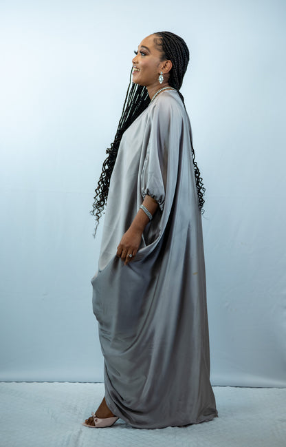 Fe Mauve Colour Oversized Maxi Dress
