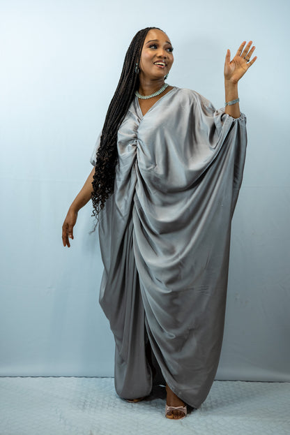 Fe Mauve Colour Oversized Maxi Dress