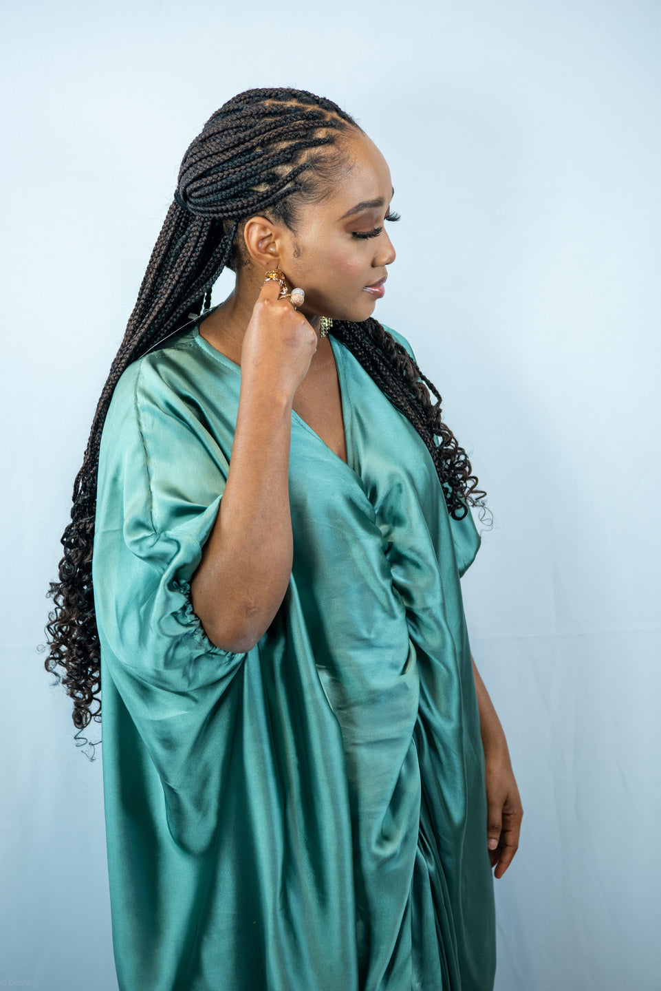 Fe Green Oversized Maxi Dress