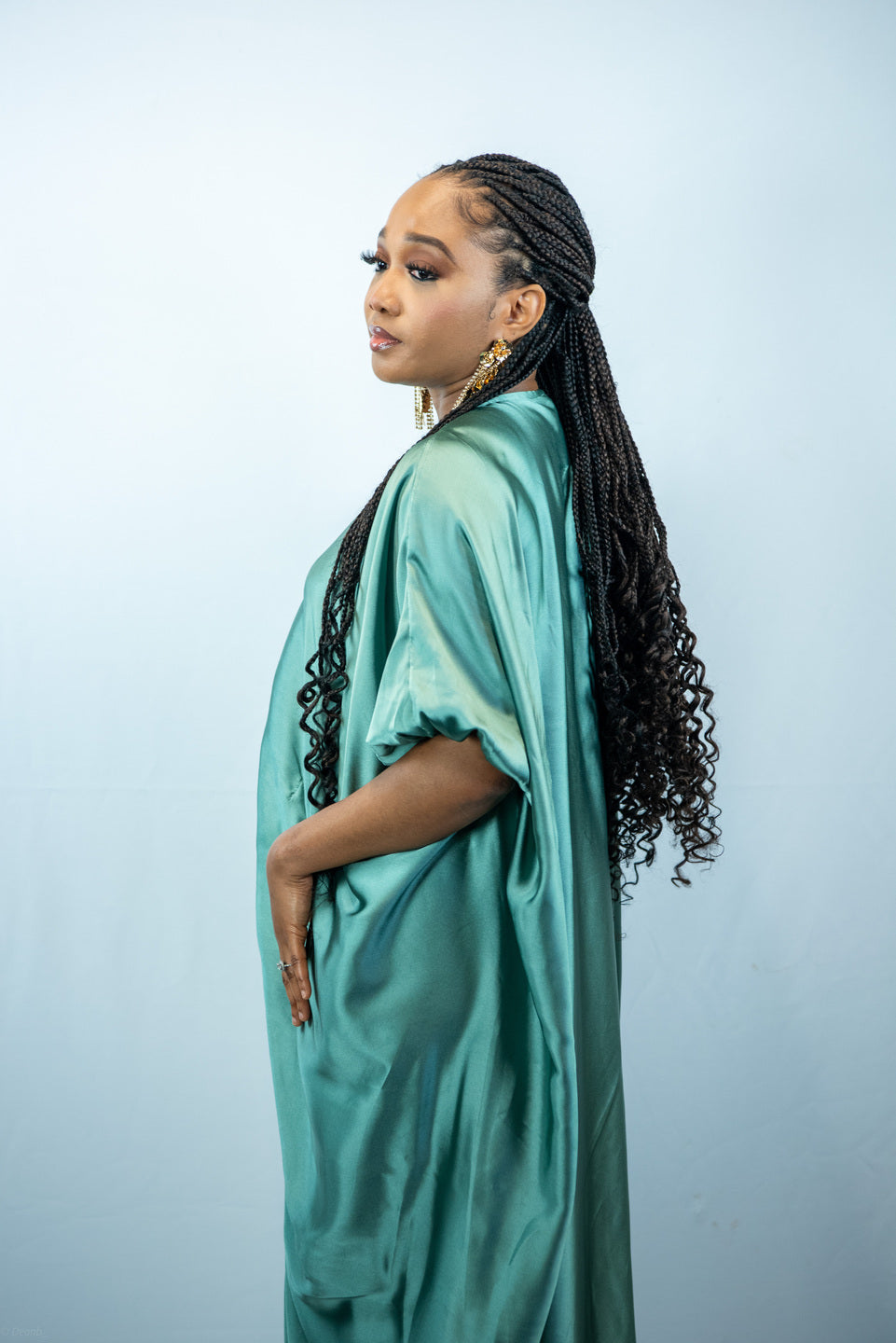 Fe Green Oversized Maxi Dress