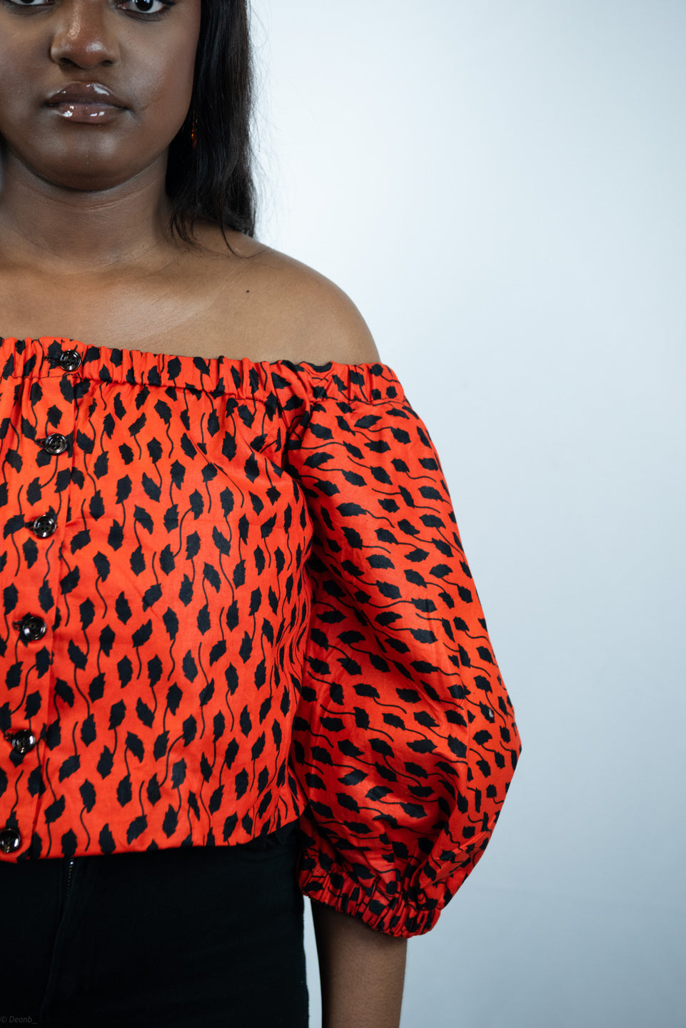 Imani Orange Print Crop Top