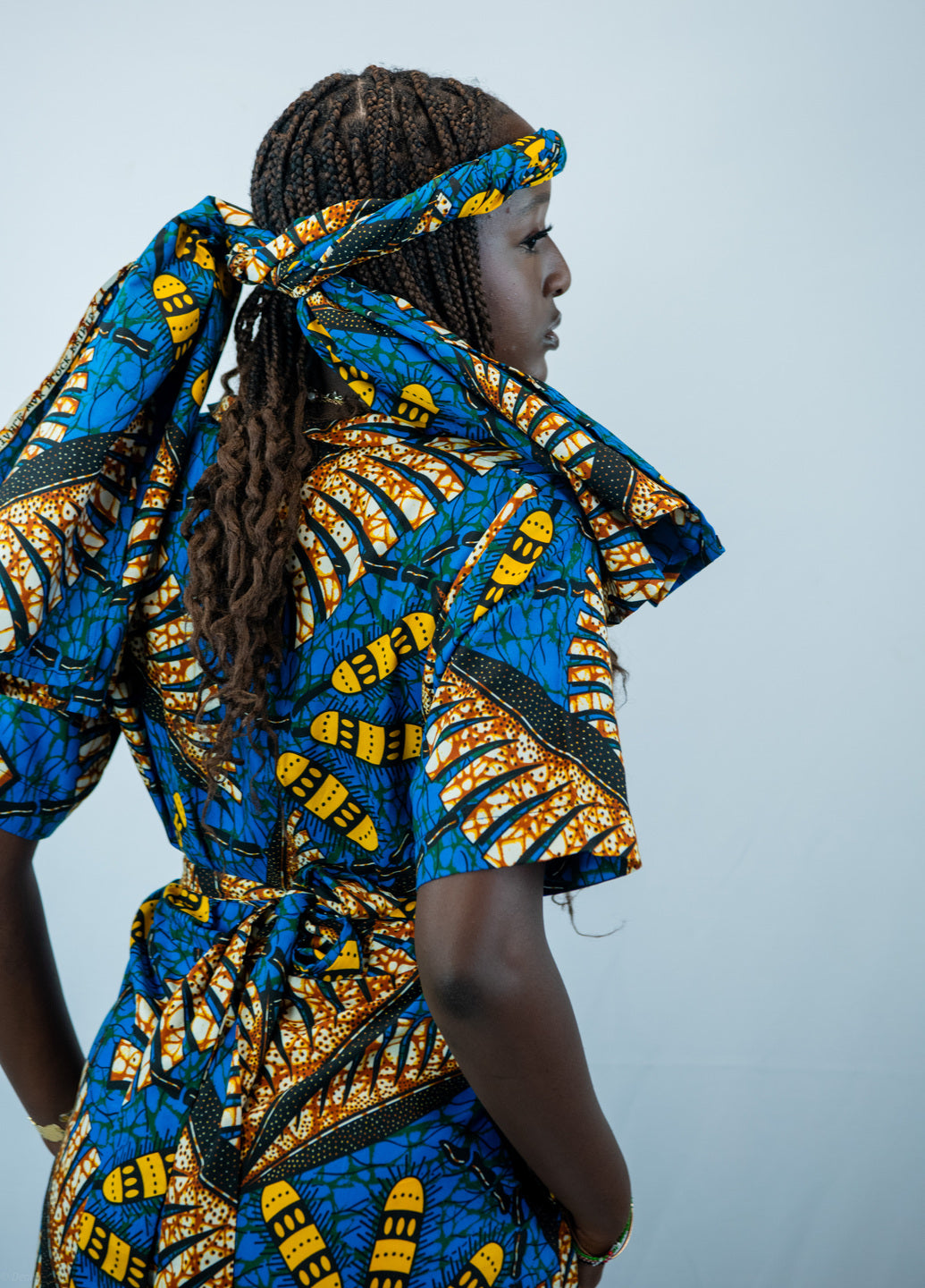 Pendo Blue Print Jumpsuit